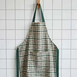 Decoration fabric jacquard Ollon vert rouge
