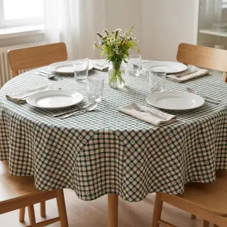 Decoration fabric jacquard Villars ecru vert