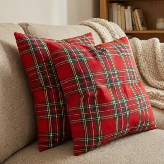 Decoration fabric Ecossais rouge vert