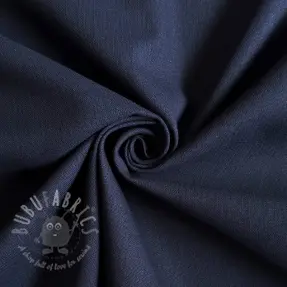 Cotton fabric with linen PREMIUM dark blue