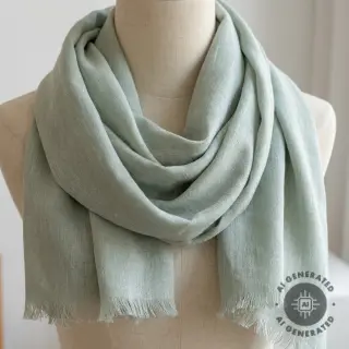 Linen cotton PLAIN mint