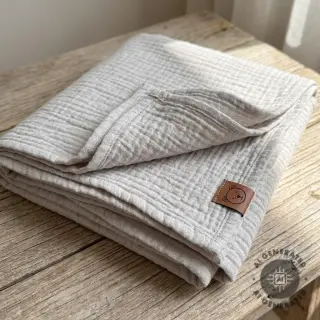 Double gauze/muslin PLAIN natural