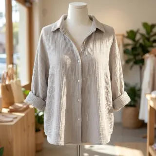 Double gauze/muslin PLAIN natural