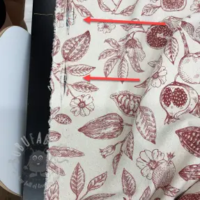 Decoration fabric RUSTIC VINTAGE PRINT Granata groseille 2nd class