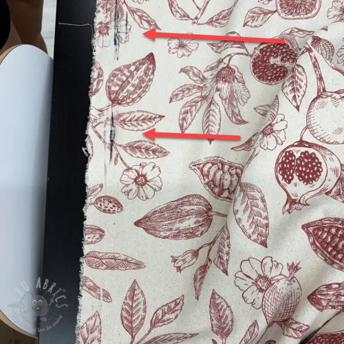 Decoration fabric RUSTIC VINTAGE PRINT Granata groseille 2nd class