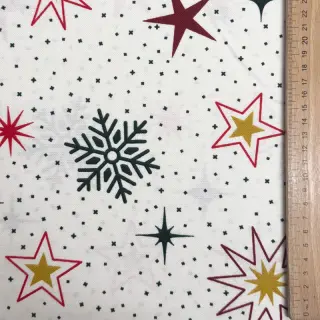 Decoration fabric premium Magic star red gold