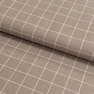 Decoration fabric premium Perfect grid lines taupe