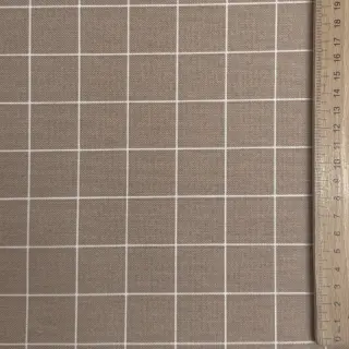 Decoration fabric premium Perfect grid lines taupe