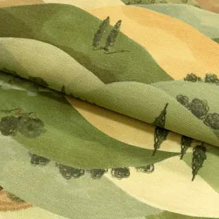 Decoration fabric premium Tree hill scene digital print