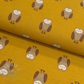 Decoration fabric premium Night owl nap yellow