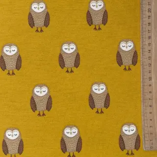 Decoration fabric premium Night owl nap yellow