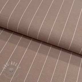 Decoration fabric premium Perfect thin lines taupe