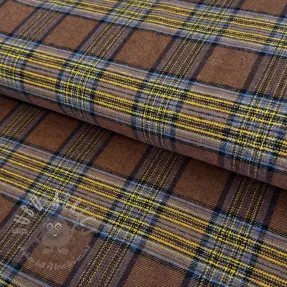Cotton fabric FLANEL YARN DYED BRUSHED CHECK design A