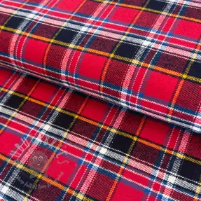 Cotton fabric FLANEL YARN DYED BRUSHED CHECK design E
