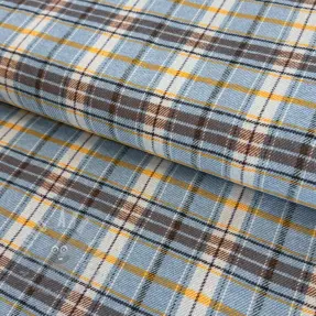 Cotton fabric FLANEL YARN DYED BRUSHED CHECK design F