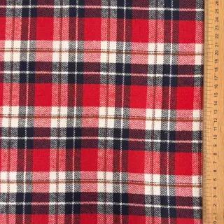 Cotton fabric FLANEL YARN DYED BRUSHED CHECK design I