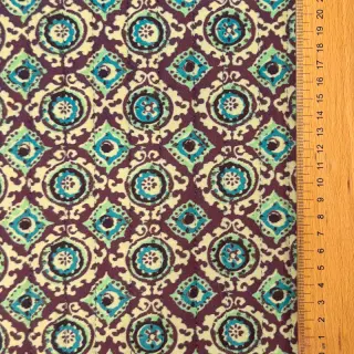 Cosy VELVET QUILT Flowers abstract petrol