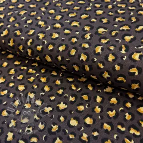 Decoration fabric premium Leopard animal small dark brown