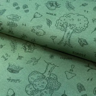 Decoration fabric premium Wander woods doodle