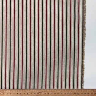 Decoration fabric Linenlook Little Xmas stripe