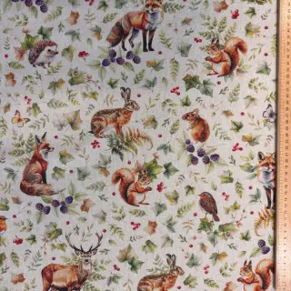 Decoration fabric Linenlook Animal forest dream digital print