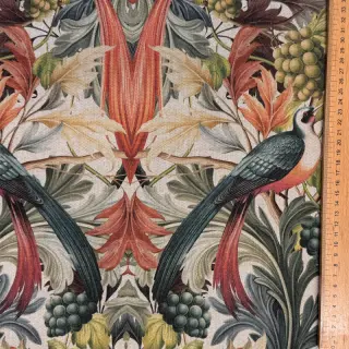 Decoration fabric Linenlook Leafy paradise bird digital print