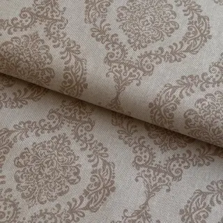 Decoration fabric Linenlook Baroque damask charm taupe