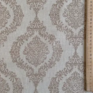 Decoration fabric Linenlook Baroque damask charm taupe