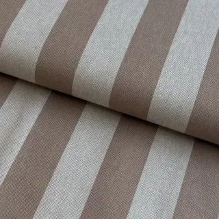 Decoration fabric Linenlook Joyful basic stripe taupe
