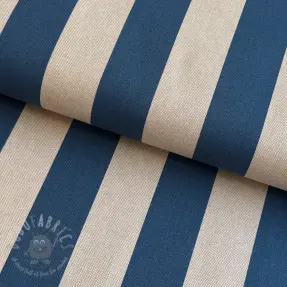 Decoration fabric Linenlook Joyful basic stripe denim