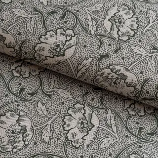 Decoration fabric Linenlook Bloomy art craft army