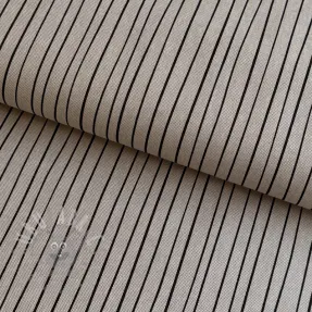 Decoration fabric Linenlook Freehand thin lines
