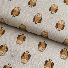 Decoration fabric Linenlook Night owl nap