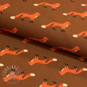 Decoration fabric premium Fox parade brown