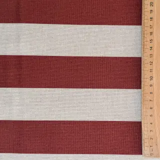 Decoration fabric Linenlook Joyful basic stripe terra