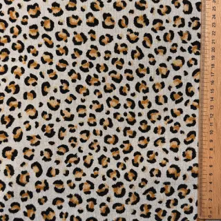 Decoration fabric Linenlook Leopard animal small