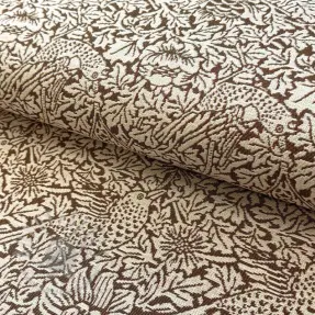 Decoration fabric GOBELIN premium Anemone art craft brown