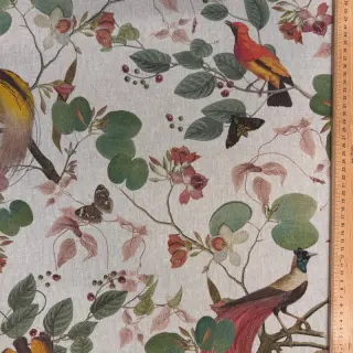 Decoration fabric Linenlook Orchid paradise bird digital print