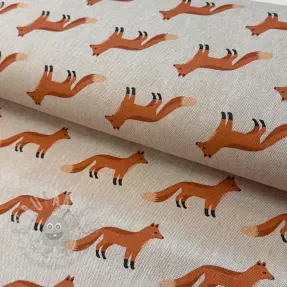 Decoration fabric Linenlook Fox parade line