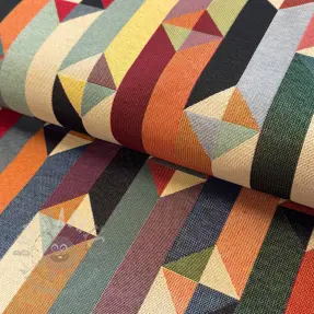 Decoration fabric GOBELIN premium Graphic prism block