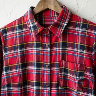 Cotton fabric FLANEL YARN DYED BRUSHED CHECK design E