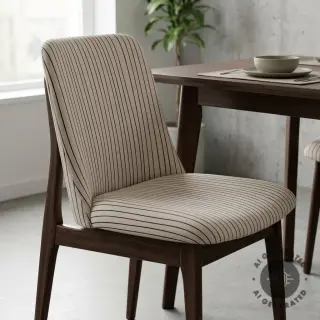 Decoration fabric Linenlook Freehand thin lines