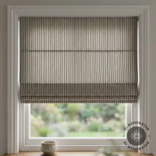 Decoration fabric Linenlook Freehand thin lines