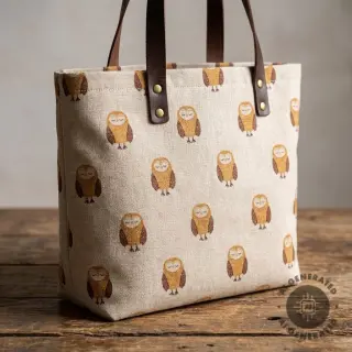 Decoration fabric Linenlook Night owl nap