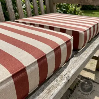 Decoration fabric Linenlook Joyful basic stripe terra