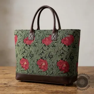 Decoration fabric GOBELIN premium Poppy art craft black