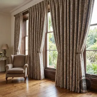Decoration fabric GOBELIN premium Anemone art craft brown
