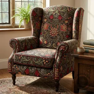 Decoration fabric GOBELIN premium Ornate art craft black