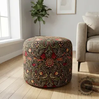 Decoration fabric GOBELIN premium Ornate art craft black