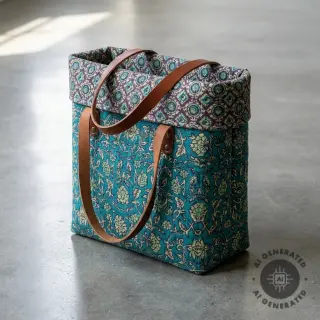 Cosy VELVET QUILT Flowers abstract petrol